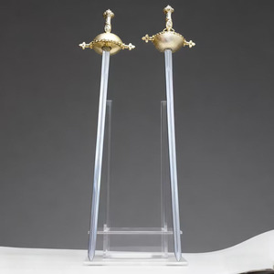 빈티지 스페인 래피어 장난감 검 세트 플라스틱 펜싱 검 어린이 코스프레용 레트로 메탈 손잡이 펜싱 검 장난감 어린이용 OEM - Product Image 4