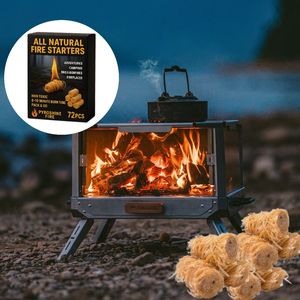 Nhà Máy Bán Buôn Gỗ Tự Nhiên Cháy Khởi Động Cho Trong Nhà Lò Sưởi BBQ Lửa Trại Bếp Gỗ Ống Khói Pit Nướng Hút Thuốc - Product Image 1