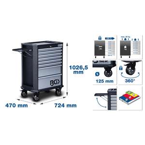 BGS Workshop <b>Trolley</b> 8 <b>Drawers</b> with 299 Tools - Product Image 2