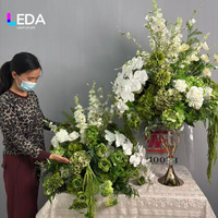 LEDA Fournitures de mariage artisanales, Boule de fleurs artificielles en soie, Composition de verdure, Bouquet de roses mélangées, Décoration de scène