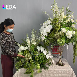 LEDA Fournitures de mariage Bouquet de fleurs artificielles en soie Composition de verdure Amaranthe Décoration de scène - Product Image 5