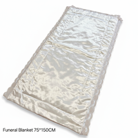 Cercueil funéraire blanc de style européen avec doublure matelassée en satin, matelas et housse intérieure en tissu de coton et de lin