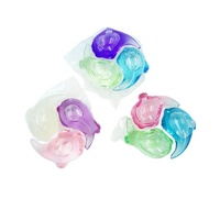 WELUCK Capsules de lessive écologiques colorées, parfum fruité floral, pour lavage à la main ou en machine, 50%-75% actifs