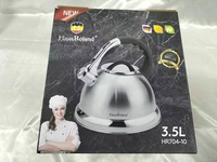 Bouilloire à thé Hausroland de 3,0 litres avec poignée en alliage de zinc, théière sifflante en acier inoxydable