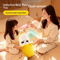 Piano interactif créatif et unique à détection de mouvements en forme de banane, jouet en peluche souple pour la musique parent-enfant, rembourré en coton PP