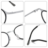 A10038 Nouvelles lunettes de vue pour hommes, style vintage, en métal massif, monture ronde, pour haute myopie, vente en gros, monture intégrale, motif géométrique