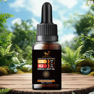 En çok satan yetişkin Vitamin D3 K2 doğal organik takviyesi kalsiyum emilimi için 60ml şişe düşer özel formülü özel - Product Image 2