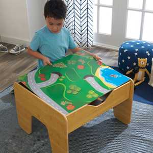 Blocs de construction Montessori, <span class=keywords><strong>table</strong></span> de crèche avec rangement transparent, meubles en <span class=keywords><strong>bois</strong></span> pour la maternelle - Product Image 2