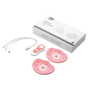 USB Wireless Breast Massager, Portable Vibration Bust Lift Enhancer Machine with Remote Control for Enlargement Anti Sagging