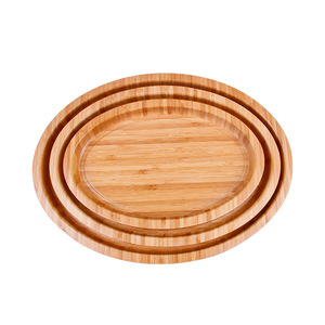 Plateau de service ovale en bambou, motif bois, multifonctionnel, pour fruits, pain, dîner, usage résidentiel - Product Image 5