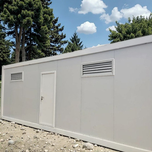 40ft mở rộng sống di động container nhà phẳng gói 20ft kích thước với thép và bánh sandwich Bảng điều khiển vật liệu - Product Image 1