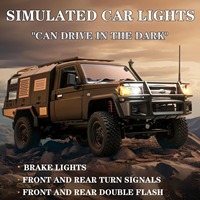 MN-82S 1/12 4WD RC Crawler RTR, autorisé par LC79, transmission à 2 vitesses, batterie 1200mAh, groupe d'éclairage LED complet, camion tout-terrain