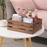 Plateau rectangulaire en bois personnalisable pour usage domestique, grandes, moyennes et petites tailles, capacité de charge de 10kg, boîte de rangement d'organisation