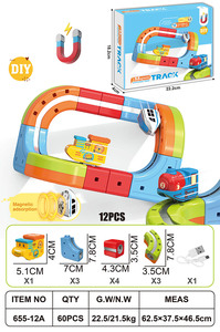 Set di 12 Pezzi Pista Elettrica ad Alta Velocità con Levitazione, Giocattolo Educativo Montessori per <span class=keywords><strong>Bambini</strong></span>, <span class=keywords><strong>Treno</strong></span> Magnetico - Product Image 4