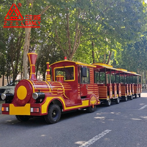 Nuevo <span class=keywords><strong>Tren</strong></span> Turístico sin Rieles, Impulsado por Diésel/Eléctrico, para Parques <span class=keywords><strong>de</strong></span> Atracciones, Capacidad para 27 Personas, Velocidad Ajustable, <span class=keywords><strong>Tren</strong></span> Retro sin Rieles <span class=keywords><strong>de</strong></span> <span class=keywords><strong>Vapor</strong></span> - Product Image 2