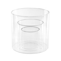 Boîtes de rangement rondes en acrylique avec couvercles pour bonbons, figurines de robots, jouets de collection, organisation de bureau