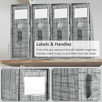 Lot de 4 boîtes de rangement pliables modernes en tissu non tissé écologique pour draps de lit, en stock, pour la literie (OEM)