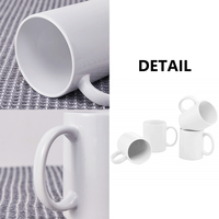ZY 330ml bricolage blanc tasse de voyage blanc transfert thermique presse à chaud en céramique Sublimation impression tasse