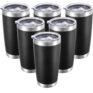 Bulk Wholesale 20oz Double Wall Vacuum Insulated Tumbler Leakproof <b>Reusable</b> Travel Coffee Mug with Custom Logo Stainless Steel - Product Image 1