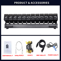 FLYSTARLIGHT Barre de projecteurs mobiles à LED 12x60W RGBW, éclairage de scène à matrice LED pour scène, DJ, discothèque, fête