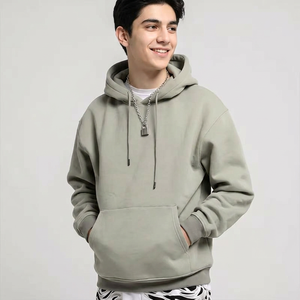 เสื้อฮู้ดดี้สีขาวคุณภาพสูงทรงโอเวอร์ไซส์ ไหล่ตก สไตล์สตรีทแวร์ แขนสั้นลำลอง ผ้าถัก ซับในพิมพ์ลายสกรีน เหมาะสำหรับฤดูหนาว - Product Image 1
