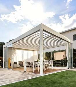 Pérgola Moderna para Jardín Exterior, de Aleación de Aluminio Engrosada, Resistente a la Corrosión, Quiosco 100% Impermeable, Diseño Cuadrado, LED - Product Image 6