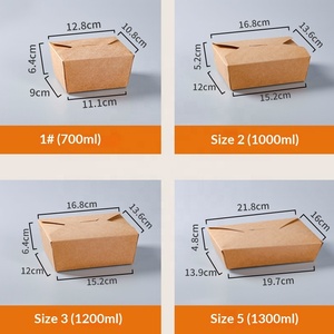 Kotak Makanan Kraft Sekali Pakai Grosir Bebas PFAS Tahan Minyak Anti Bocor Wadah Makanan Cepat Saji BBQ <span class=keywords><strong>Burger</strong></span> Kentang Goreng OEM Grosir - Product Image 4