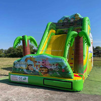 Toboggan gonflable pour enfants Jungle Animals, aire de jeux gonflable extérieure pour enfants