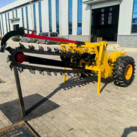 Nouvelle trancheuse à chaîne montée sur tracteur pour l'installation de câbles sur les champs agricoles avec boîte de vitesses et roulement