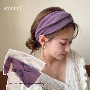 Diadema coreana estilo INS sencilla para lavarse la cara, para mujer, uso diario en otoño e invierno, al por mayor - Product Image 2