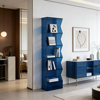 Étagère à livres moderne sur pied en acrylique à plusieurs niveaux, 5 étagères pour salon, bureau à domicile, rangement de figurines et jouets, couleur personnalisable
