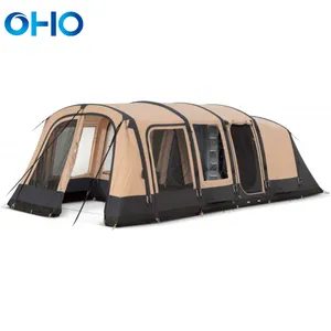 OHO 옥외 방수 팽창식 8-10 명 가족 팀 야영을 위한 큰 Glamping 비행대 천막