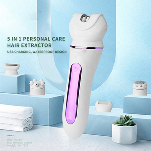 5 trong 1 phụ nữ đa chức năng Máy cạo lông không thấm nước không dây phụ nữ Máy cạo lông tóc loại bỏ điện chân Mài Máy đánh bóng - Product Image 2