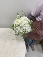 Bouquet de mariée en fleurs artificielles de soie bordeaux, lys Calla en cascade pour les mariages et les cérémonies