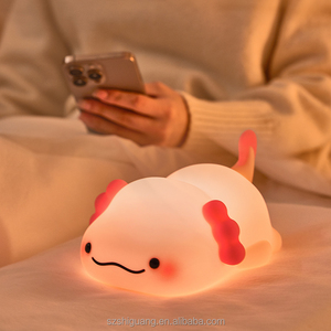 EGOGO-Lámpara LED para mesita de noche con diseño de Axolotl, minilámpara recargable de silicona para decoración de dormitorio y sala de estar - Product Image 4
