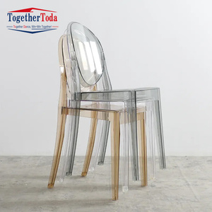 Round Back <b>Polypropylene</b> Acrylic Plastic Transparent Dining <b>Chairs</b> Modern Outdoor Black Color Plastic <b>Chairs</b> - Product Image 5