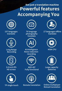 Dispositif de traduction de bonne qualité <span class=keywords><strong>traducteur</strong></span> vocal AI Instant Portable hors <span class=keywords><strong>ligne</strong></span> <span class=keywords><strong>en</strong></span> <span class=keywords><strong>ligne</strong></span> pour la négociation d'affaires de voyage à l'étranger T9 - Product Image 6