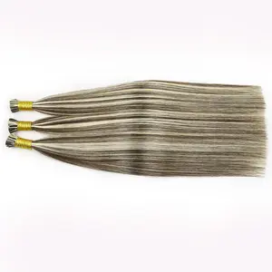 2021 hot sale 100g/pcs Remy Raw Chinese Straight Hair Virgin I-Tip Human Hair Extensions piano color P2-613