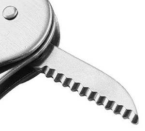 Pembuka Botol Anggur Profesional HXY Berkualitas Tinggi dengan Gagang Baja Tahan Karat Perak dan Sekrup Gabus untuk Promosi Anggur - Product Image 4