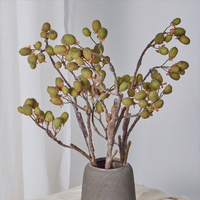 Branches artificielles de kiwi en plastique Yida, tiges de baies, décoration minimaliste Wabi Sabi pour vase, centre de table et photographie