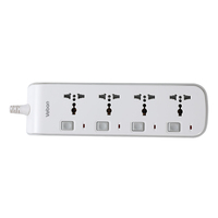10A 3 mètres UK Plug Extension Socket avec 4 prises CA Prix d'usine Multiprise universelle en stock