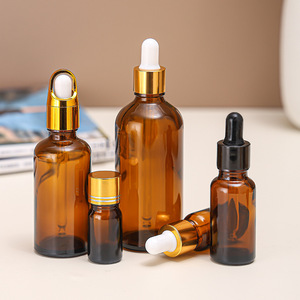 Vente chaude MLM – Bouteille compte-gouttes en verre ambré personnalisée OEM, flacon d'huile essentielle, flacon de sérum opaque, emballage cosmétique en gros - Product Image 3
