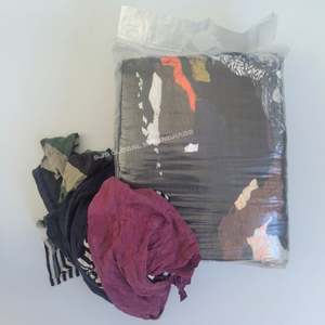 Chiffons de t-shirts recyclés coupés, colorés, 100% coton, pour le nettoyage industriel des machines - Product Image 1