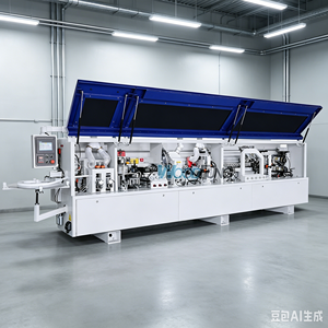 Máquina de bandas de borde Woodfung MY13T con bote de pegamento superior y máquina de bandas de borde completamente automática de haz de aluminio de elevación automática - Product Image 1