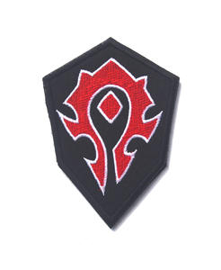 Badge en feutre brodé fait main Alliance Horde, double face en PU pour brassard, camouflage, patch de jeu Warcraft - Product Image 3