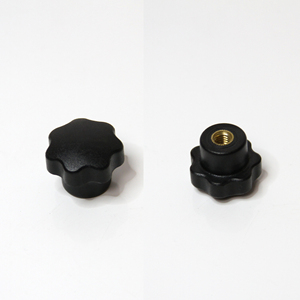 Od 25mm schwarz Nylon Werkzeug maschine Stern griff Messing einsatz massives Handrad Kunststoff knopf - Product Image 6