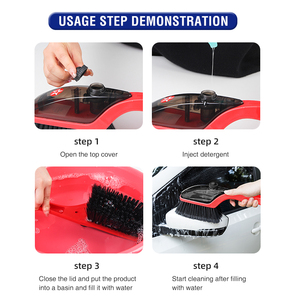 <span class=keywords><strong>Brosse</strong></span> de nettoyage portable AIDO AD-02126 <span class=keywords><strong>avec</strong></span> réservoir d'eau et de savon intégré, poils noirs doux (6 cm) pour le <span class=keywords><strong>lavage</strong></span> extérieur des voitures - Product Image 6