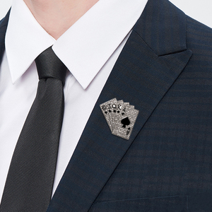 Yini Tùy Chỉnh Fashionplayingcardschina Kim Loại Máy Làm Rhinestone Tùy Chỉnh Sang Trọng An Toàn Đồ Trang Sức Trâm Pin Cho Nam Giới Và Phụ Nữ - Product Image 6