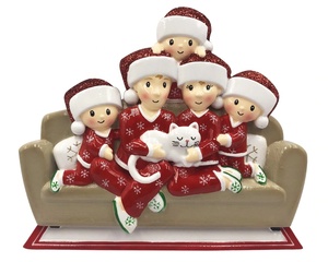 Kit de décoration d'arbre de noël, boule de noël personnalisée famille de <span class=keywords><strong>chat</strong></span>, ornements suspendus personnalisés, Souvenir - Product Image 5