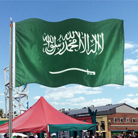 Nouvelle arrivée drapeau national de l'Arabie saoudite en gros taille Jumbo 90*150cm 3*5 pieds pays drapeaux du jour de la fondation saoudienne drapeau personnalisé saoudien